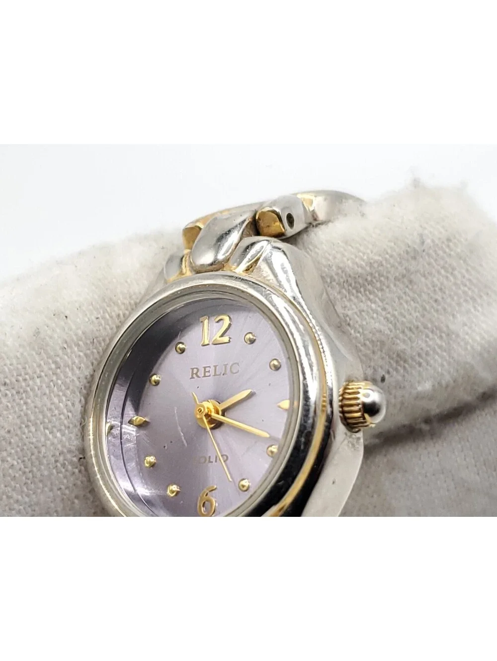 Relic Folio Watch Womens New Battery Blue Dial Silver Tone 18mm